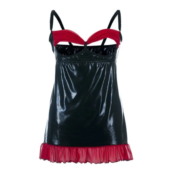 Schwarzes Wetlook Chemise Sb/1011 Sexy Base Kollektion By Andalea kaufen | Fesselliebe