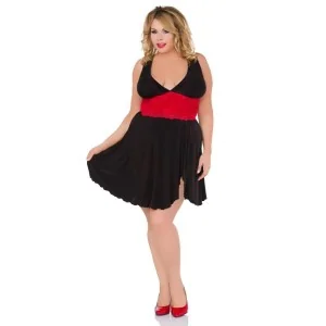 Schwarz/Rotes Chemise Z/5036 von Andalea kaufen | Fesselliebe