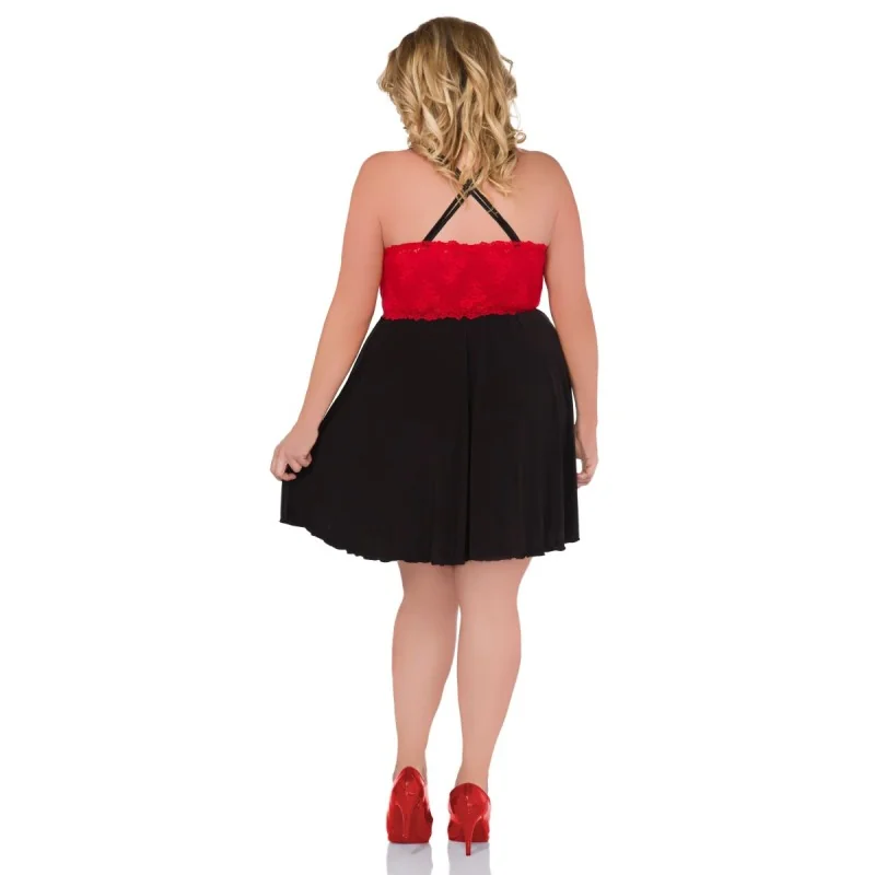 Schwarz/Rotes Chemise Z/5036 von Andalea kaufen | Fesselliebe 2