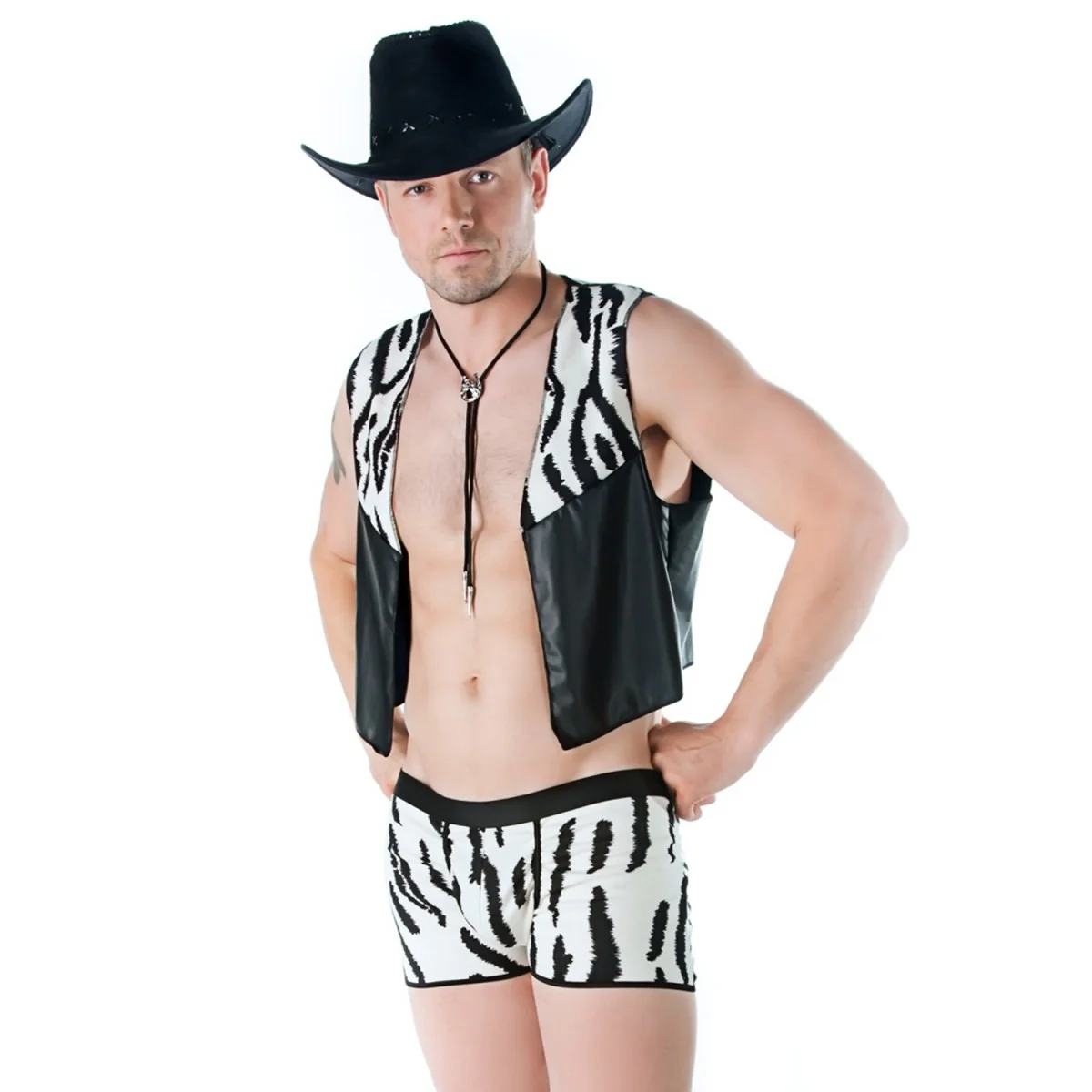 Weiß/Schwarzer Boxershorts Sw/104 Andalea Sexy Work Kollektion kaufen | Fesselliebe