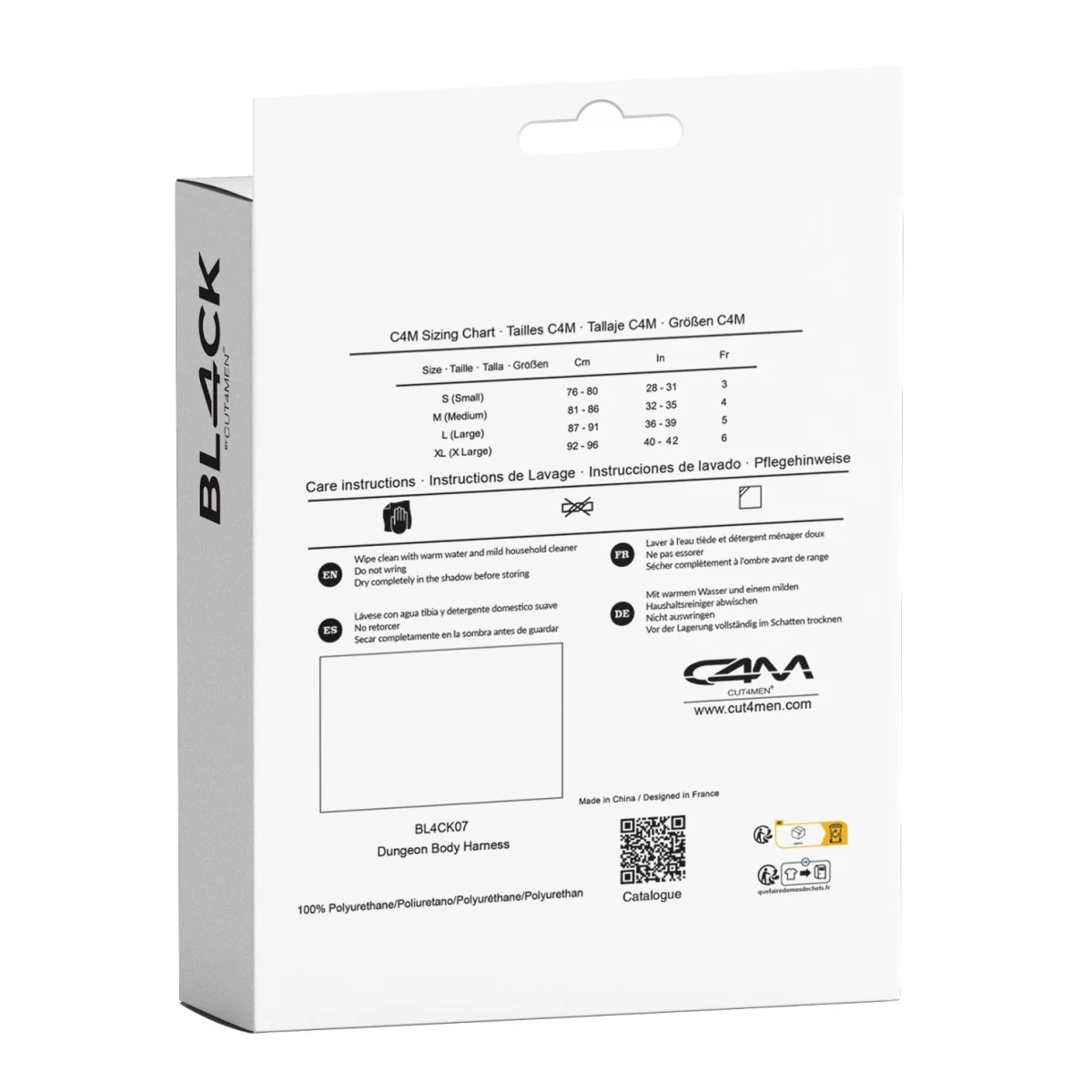 Schwarzer Dungeon Body-Harness BL4CK07 von Cut4Men kaufen | Fesselliebe
