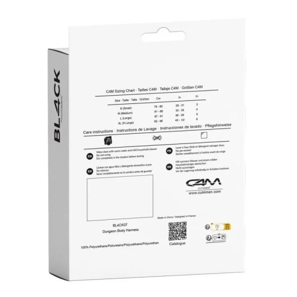 Schwarzer Dungeon Body-Harness BL4CK07 von Cut4Men kaufen | Fesselliebe