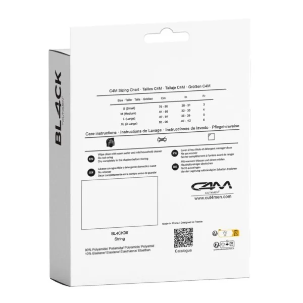 Schwarzer Wetlook Boost String BL4CK06 von Cut4Men kaufen | Fesselliebe