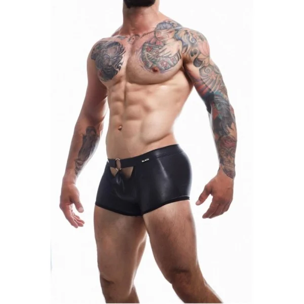 Schwarzer Wetlook Boxer BL4CK03 von Cut4Men kaufen | Fesselliebe