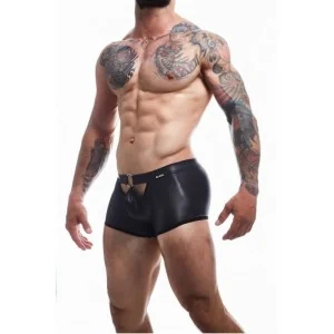 Schwarzer Wetlook Boxer BL4CK03 von Cut4Men kaufen | Fesselliebe
