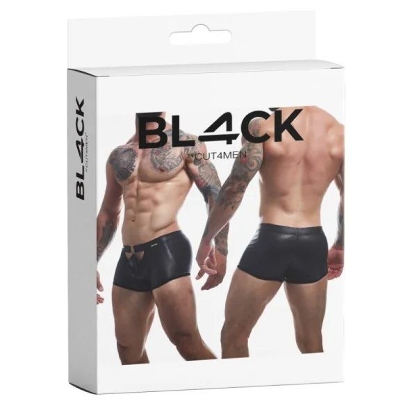 Schwarzer Wetlook Boxer BL4CK03 von Cut4Men kaufen | Fesselliebe