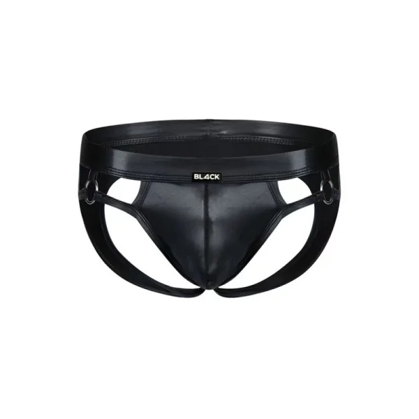 Schwarzer Wetlook Jockstrap BL4CK02 von Cut4Men kaufen | Fesselliebe