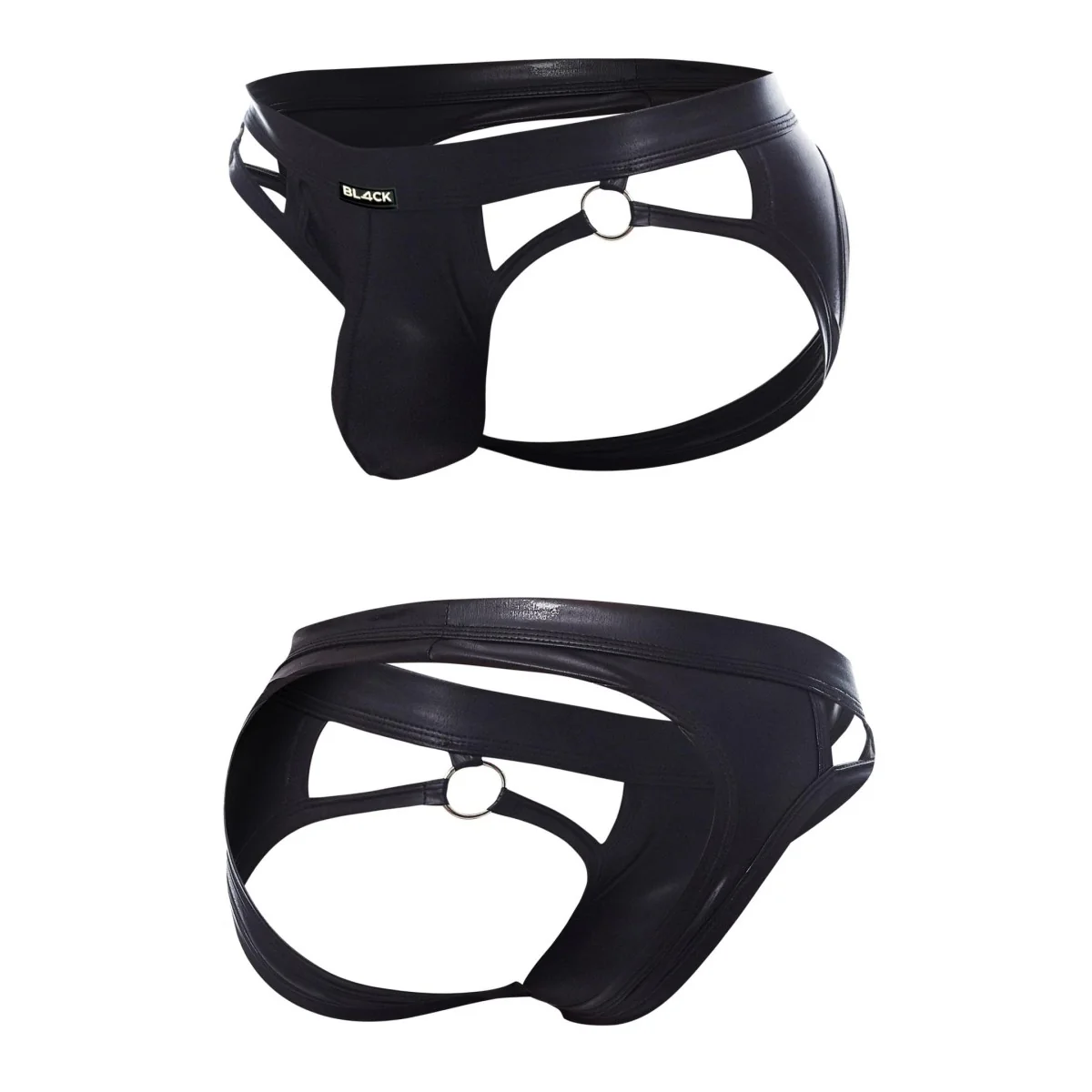 Schwarzer Wetlook Jockstrap BL4CK02 von Cut4Men kaufen | Fesselliebe