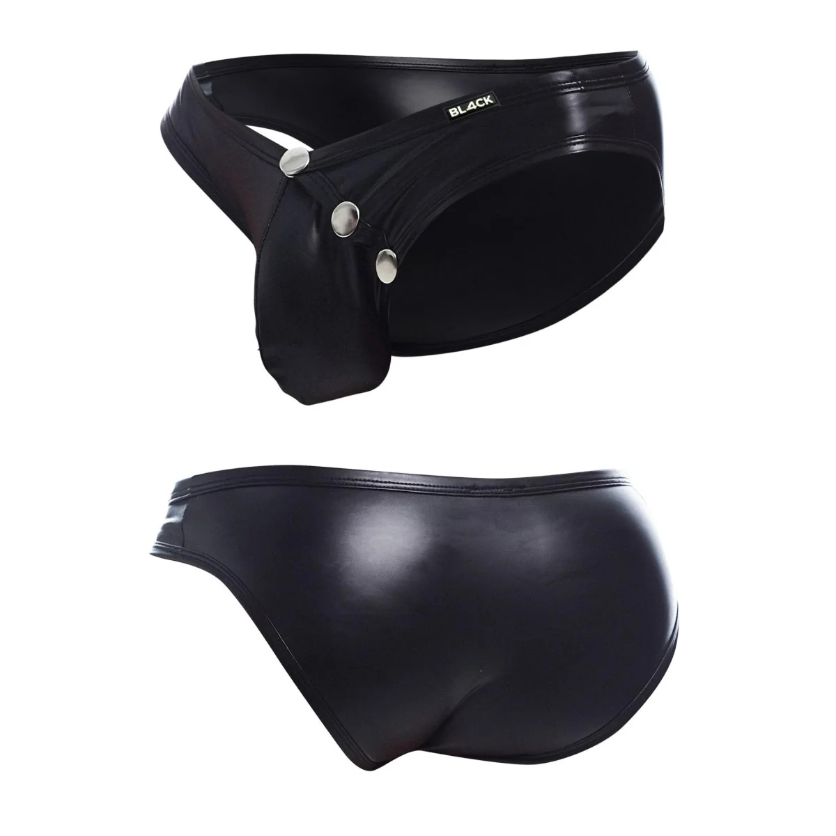 Schwarzer Wetlook Slip BL4CK01 von Cut4Men kaufen | Fesselliebe