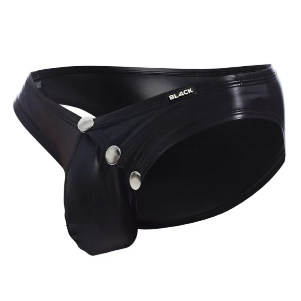 Schwarzer Wetlook Slip BL4CK01 von Cut4Men kaufen | Fesselliebe