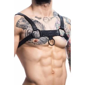 Schwarzer Brust-Harness 01 von Cut4Men kaufen | Fesselliebe