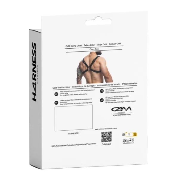 Schwarzer Brust-Harness 01 von Cut4Men kaufen | Fesselliebe