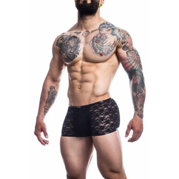 Schwarzer Trunk Boxer Shorts L4CE05 von Cut4Men kaufen | Fesselliebe