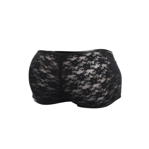 Schwarzer Trunk Boxer Shorts L4CE05 von Cut4Men kaufen | Fesselliebe