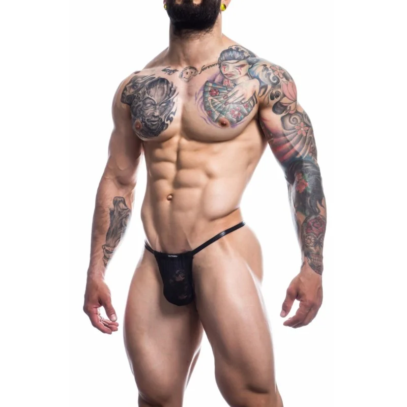 Schwarzer G-String Spitze L4CE02 von Cut4Men kaufen | Fesselliebe