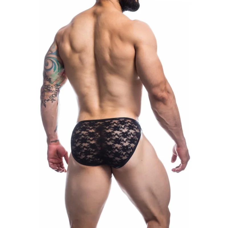 Schwarzer Bikini Bulge Slip L4CE01 von Cut4Men kaufen | Fesselliebe 2