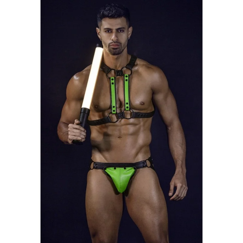 Neongrün/schwarzer Jock Snap von Cut4Men kaufen | Fesselliebe 2