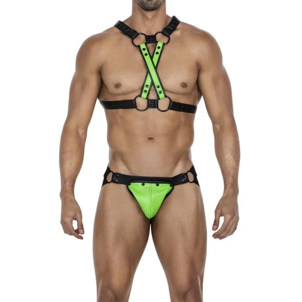 Neongrün/schwarzer Jock Snap von Cut4Men kaufen | Fesselliebe