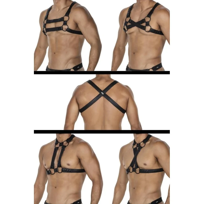 Schwarzer Brust-Harness 06 von Cut4Men kaufen | Fesselliebe