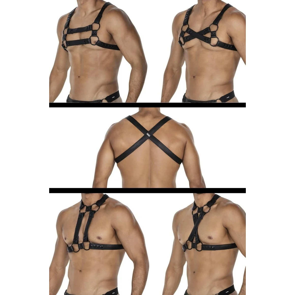 Schwarzer Brust-Harness 06 von Cut4Men kaufen | Fesselliebe