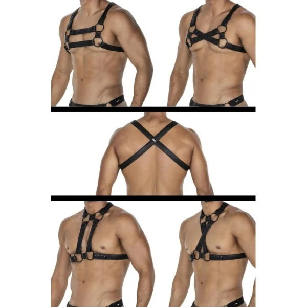 Schwarzer Brust-Harness 06 von Cut4Men kaufen | Fesselliebe