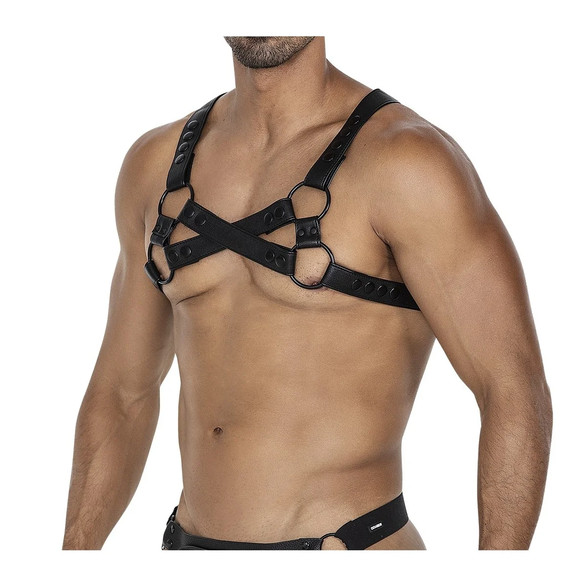 Schwarzer Brust-Harness 06 von Cut4Men kaufen | Fesselliebe