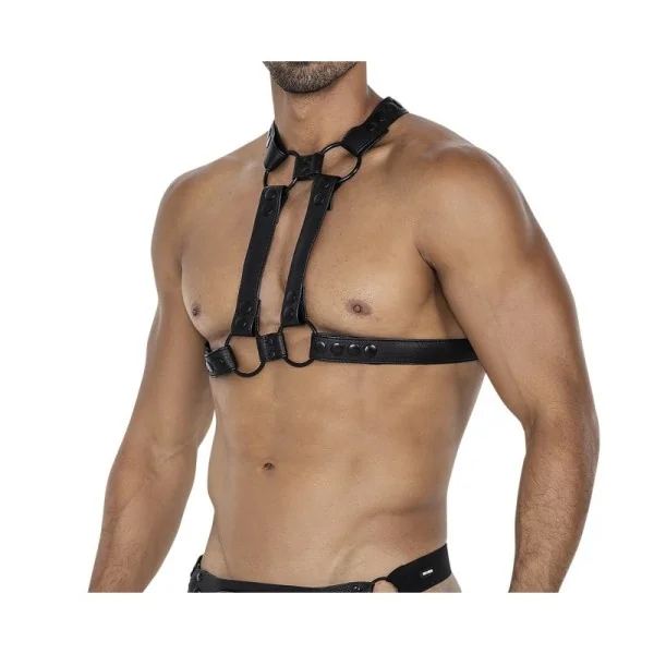 Schwarzer Brust-Harness 06 von Cut4Men kaufen | Fesselliebe