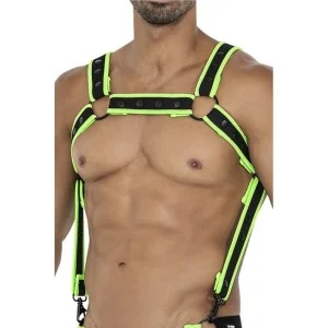 Schwarz/grüner Brust-Harness 05 von Cut4Men kaufen | Fesselliebe