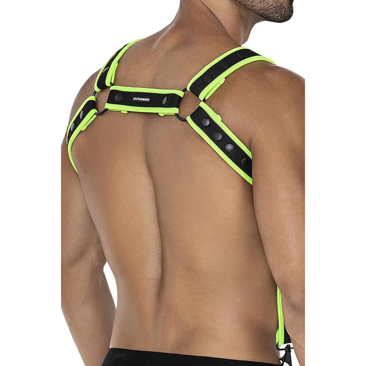 Schwarz/grüner Brust-Harness 05 von Cut4Men kaufen | Fesselliebe