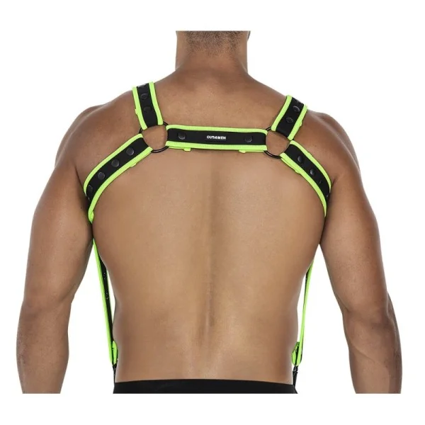 Schwarz/grüner Brust-Harness 05 von Cut4Men kaufen | Fesselliebe