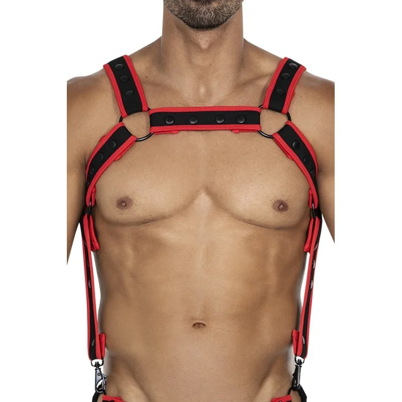 Schwarz/roter Brust-Harness 05 von Cut4Men kaufen | Fesselliebe