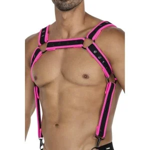 Schwarz/pinker Brust-Harness 05 von Cut4Men kaufen | Fesselliebe