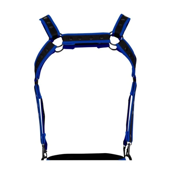 SCHWARZ/NEOBLAUER BRUST-HARNESS 05 VON CUT4MEN