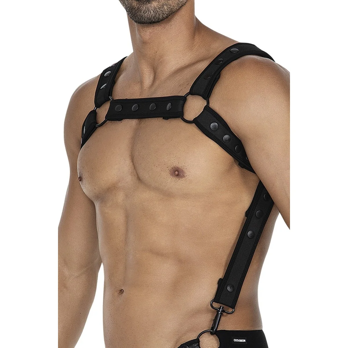 Schwarzer Brust-Harness 05 von Cut4Men kaufen | Fesselliebe