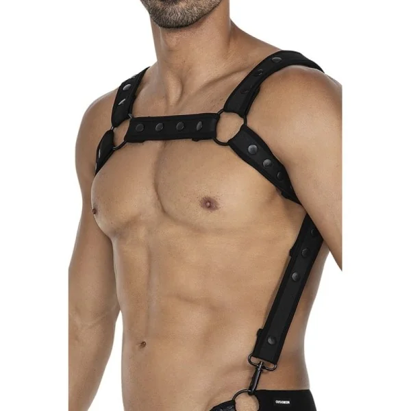 Schwarzer Brust-Harness 05 von Cut4Men kaufen | Fesselliebe