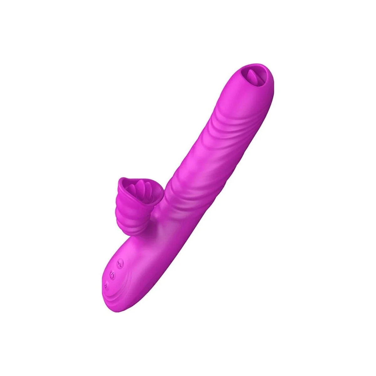 Angelia Multifunktionsvibrator Doppelzunge Violetter Wärmeeffekt von Armony Vibrators kaufen | Fesselliebe