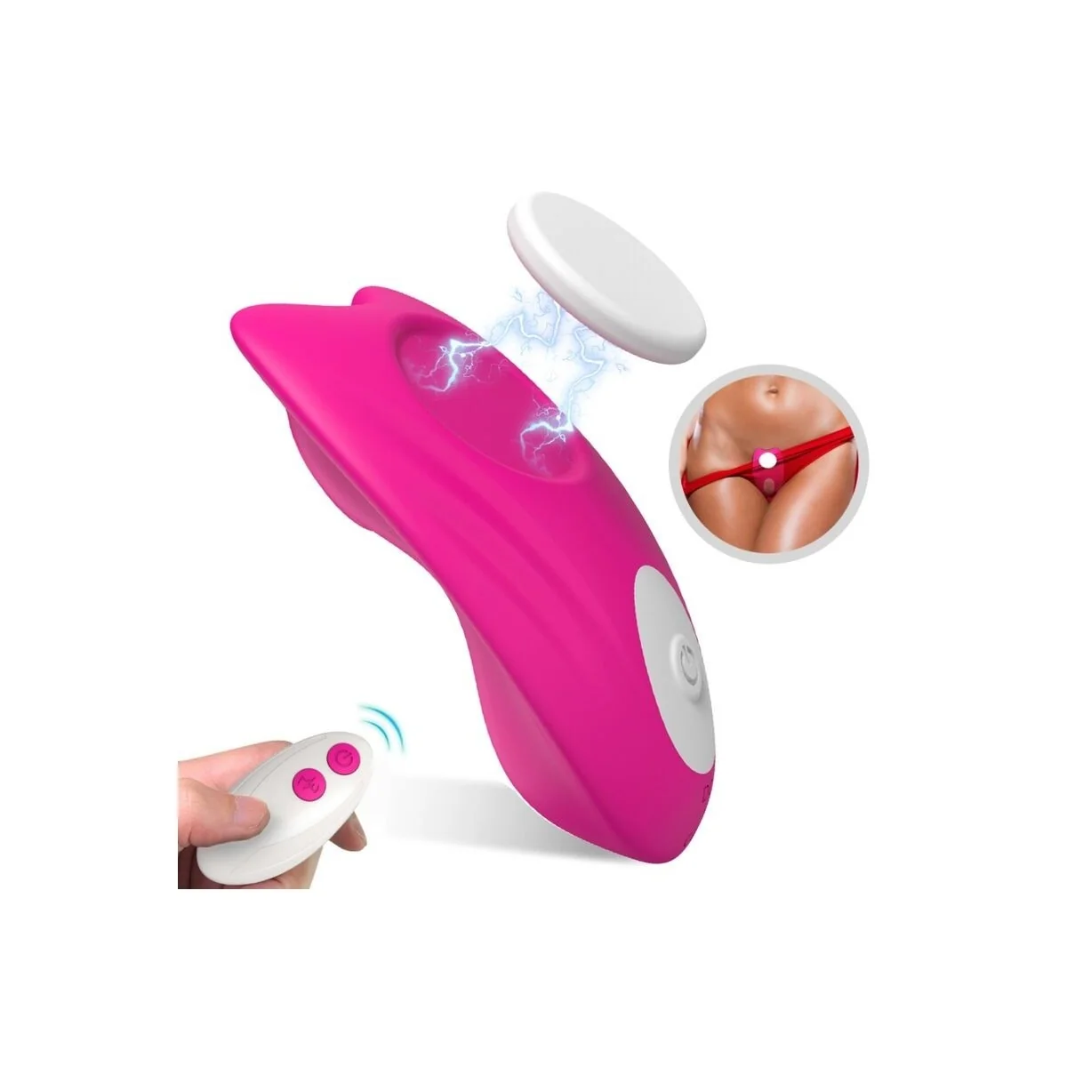 Butterfly Tragbares Höschen Vibrator mit Fernbedienung Rosa von Armony Wearables kaufen | Fesselliebe