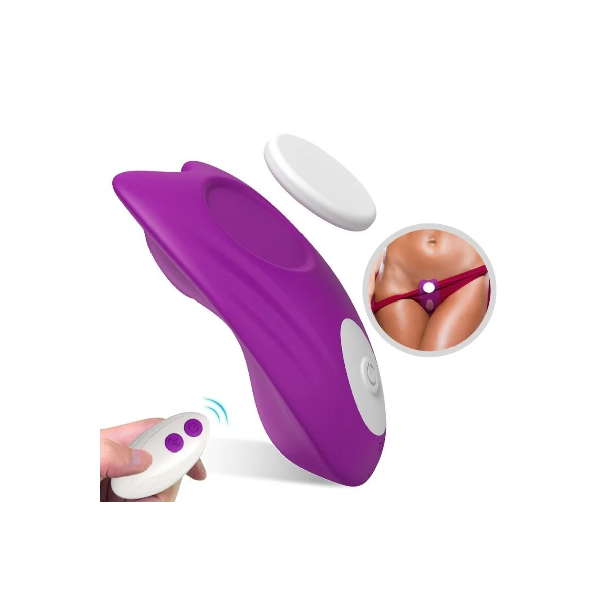 Butterfly Tragbares Höschen Vibrator mit Fernbedienung Lila von Armony Wearables kaufen | Fesselliebe