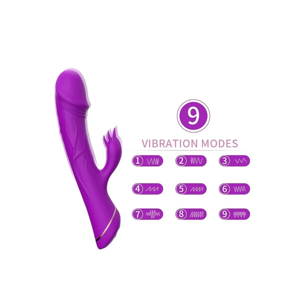 Dildo Vibrator Kaninchen Silikon Lila von Armony Vibrators kaufen | Fesselliebe