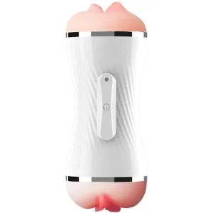 Doppelter Vagina- und Mundvibrator Masturbator Weiss von Armony For Him kaufen | Fesselliebe