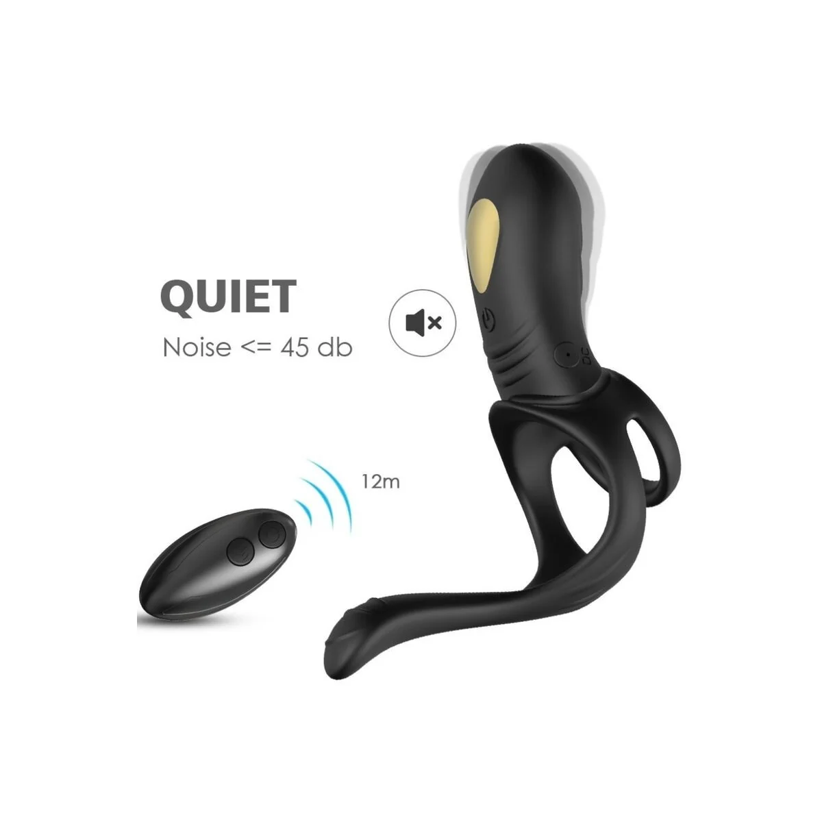 Joy Jumper Ringvibrator für Paare & Analplug mit Fernbedienung Schwarz von Armony For Him kaufen | Fesselliebe