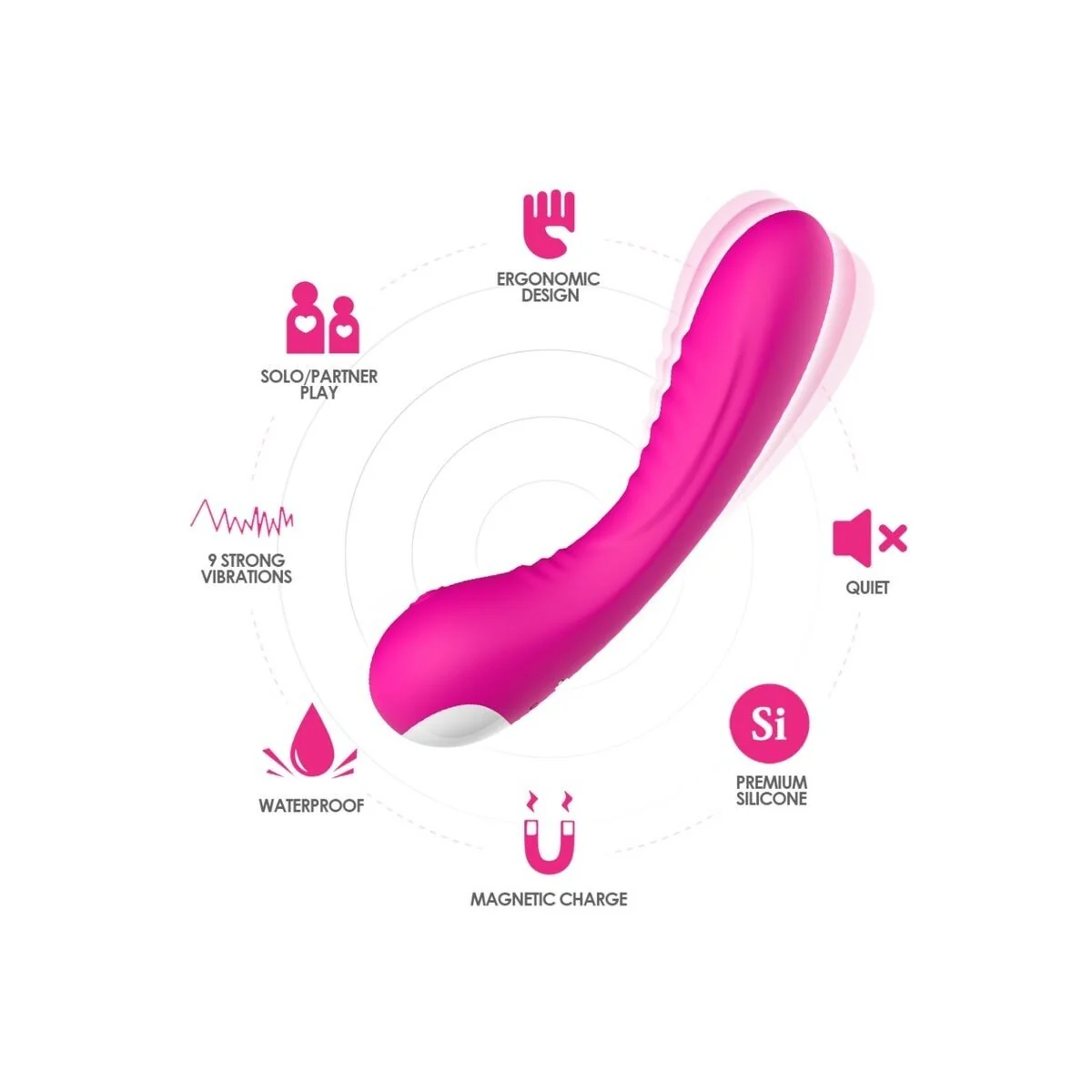 Legend Vibrator Silikon Fuchsia von Armony Vibrators kaufen | Fesselliebe