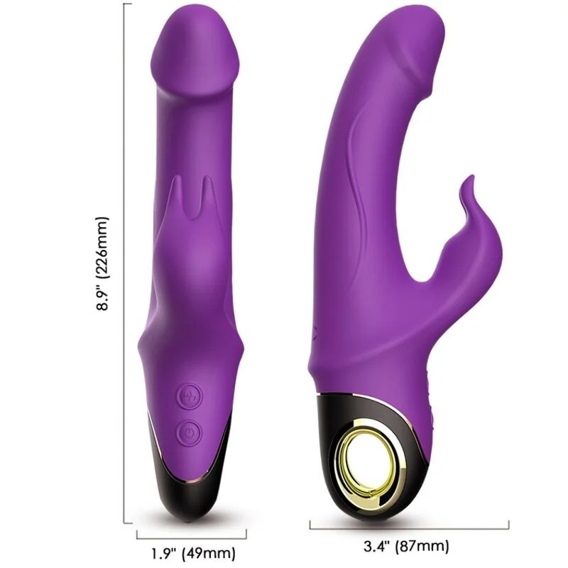 Meteror Dildo Vibrator Rabbit Rotator Lila von Armony Vibrators kaufen | Fesselliebe