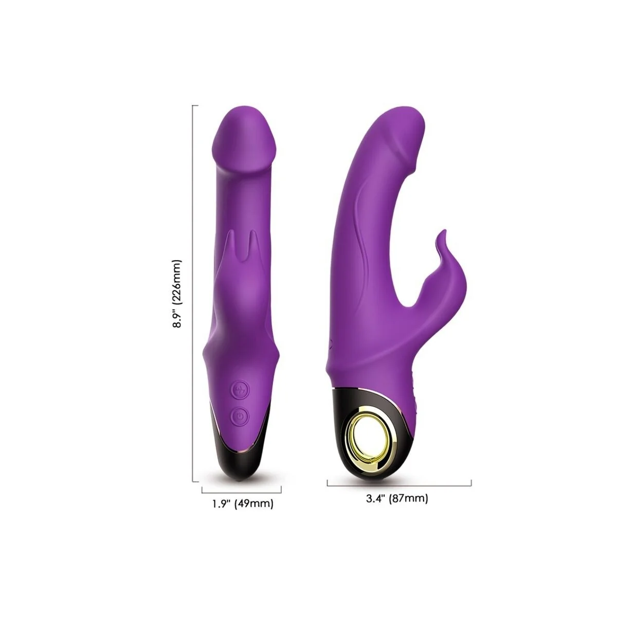 Meteror Dildo Vibrator Rabbit Rotator Lila von Armony Vibrators kaufen | Fesselliebe