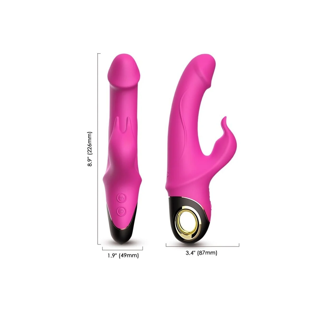 Meteror Dildo Vibrator Rabbit Rotator Fuchsia von Armony Vibrators kaufen | Fesselliebe