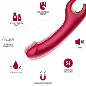 Prince Dildo Vibrator & Rotator Rot von Armony Vibrators kaufen | Fesselliebe