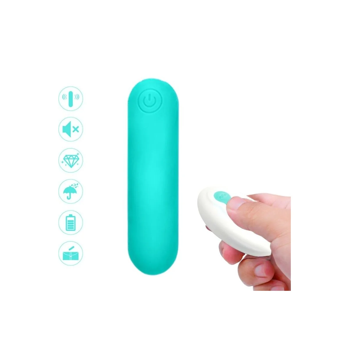 Splash Joline Vibrator Bullet Silikon mit Fernbedienung 10 Vibrationen 65 X 15 cm Grün von Armony Stimulators kaufen | Fesselliebe
