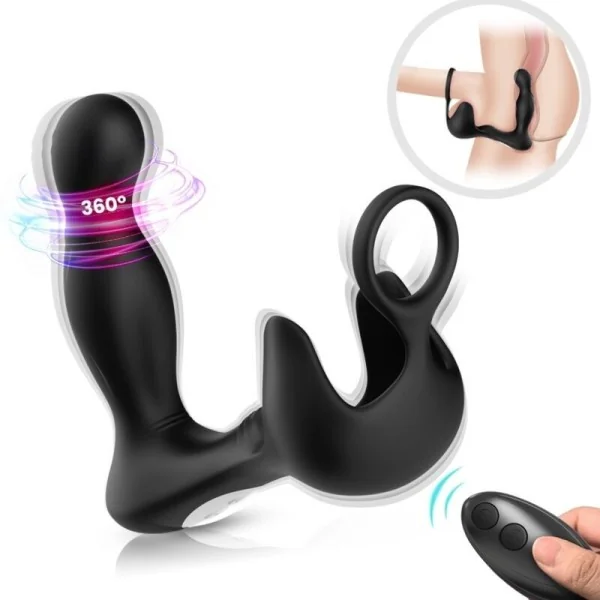 Surround Vibrator Anal & Stimulator Hoden & Ring mit Fernbedienung Schwarz von Armony For Him kaufen | Fesselliebe