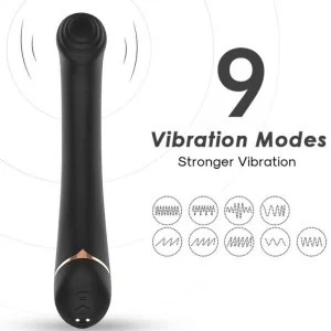 Vibrator Faltkopf Silikon Schwarz von Armony Vibrators kaufen | Fesselliebe