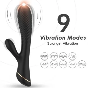 Vibrator Kaninchen Silikon Schwarz von Armony Vibrators kaufen | Fesselliebe